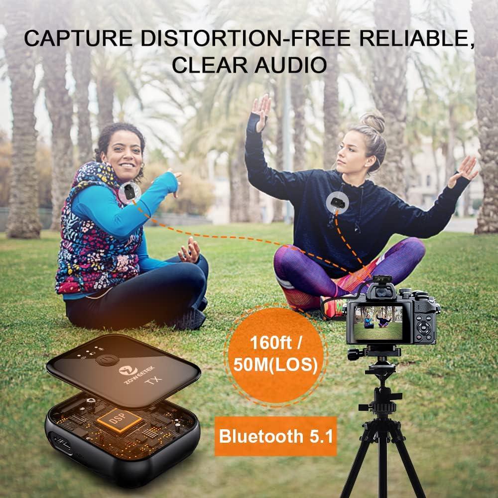 Micrófono Lavalier Inalámbrico ZOWEETEK Doble Canal 289g