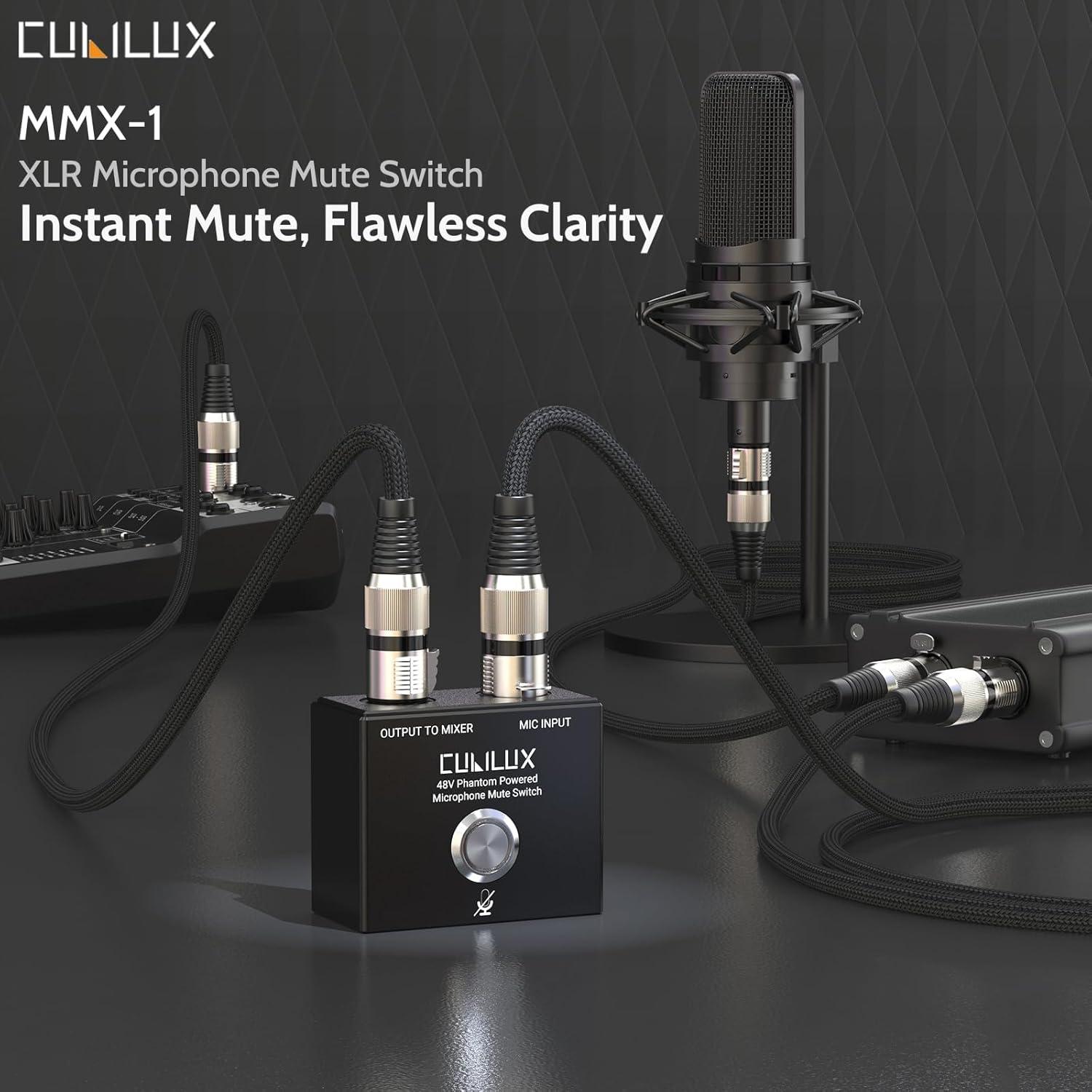 Interruptor de Silencio XLR Cubilux MMX-1 con LED y Montaje