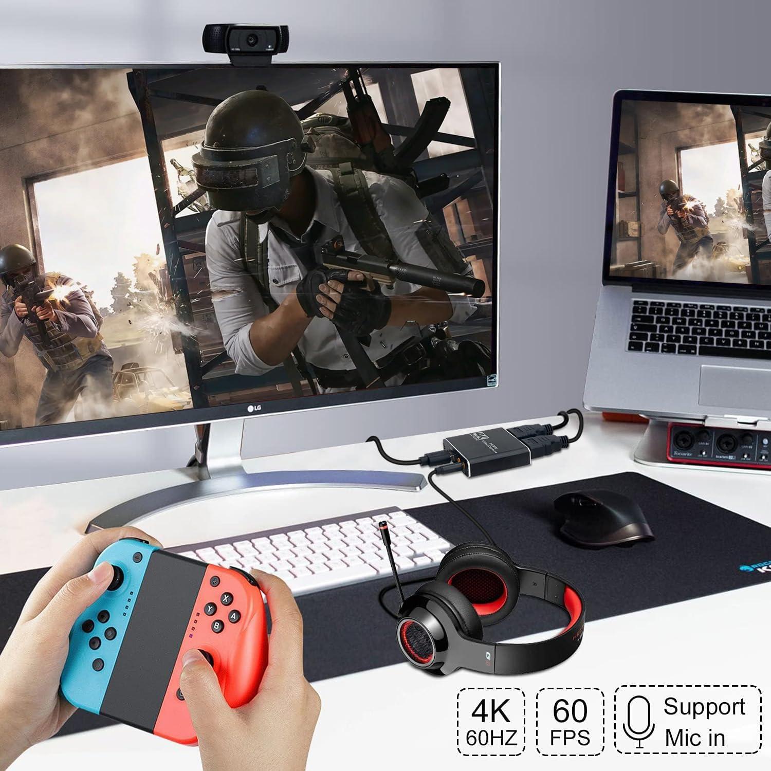 Tarjeta de Captura HDMI 4K QIMIAOUS 1080p 60fps USB 3.0