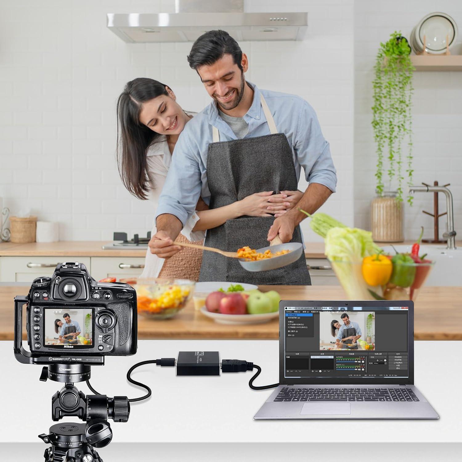 Tarjeta de Captura HDMI 4K QIMIAOUS 1080p 60fps USB 3.0