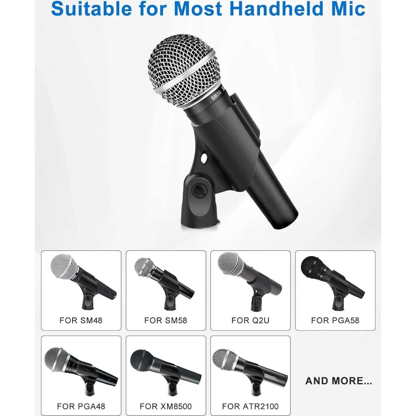 Soporte Doble para Micrófono de Aluminio - Universal hasta 2 Micrófonos