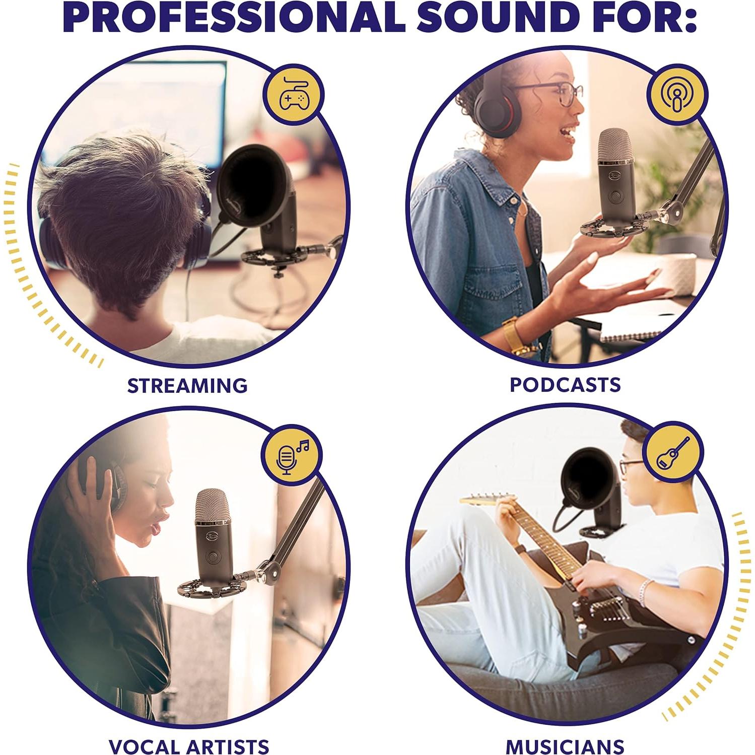 Soporte de micrófono Auphonix para Blue Yeti y Snowball