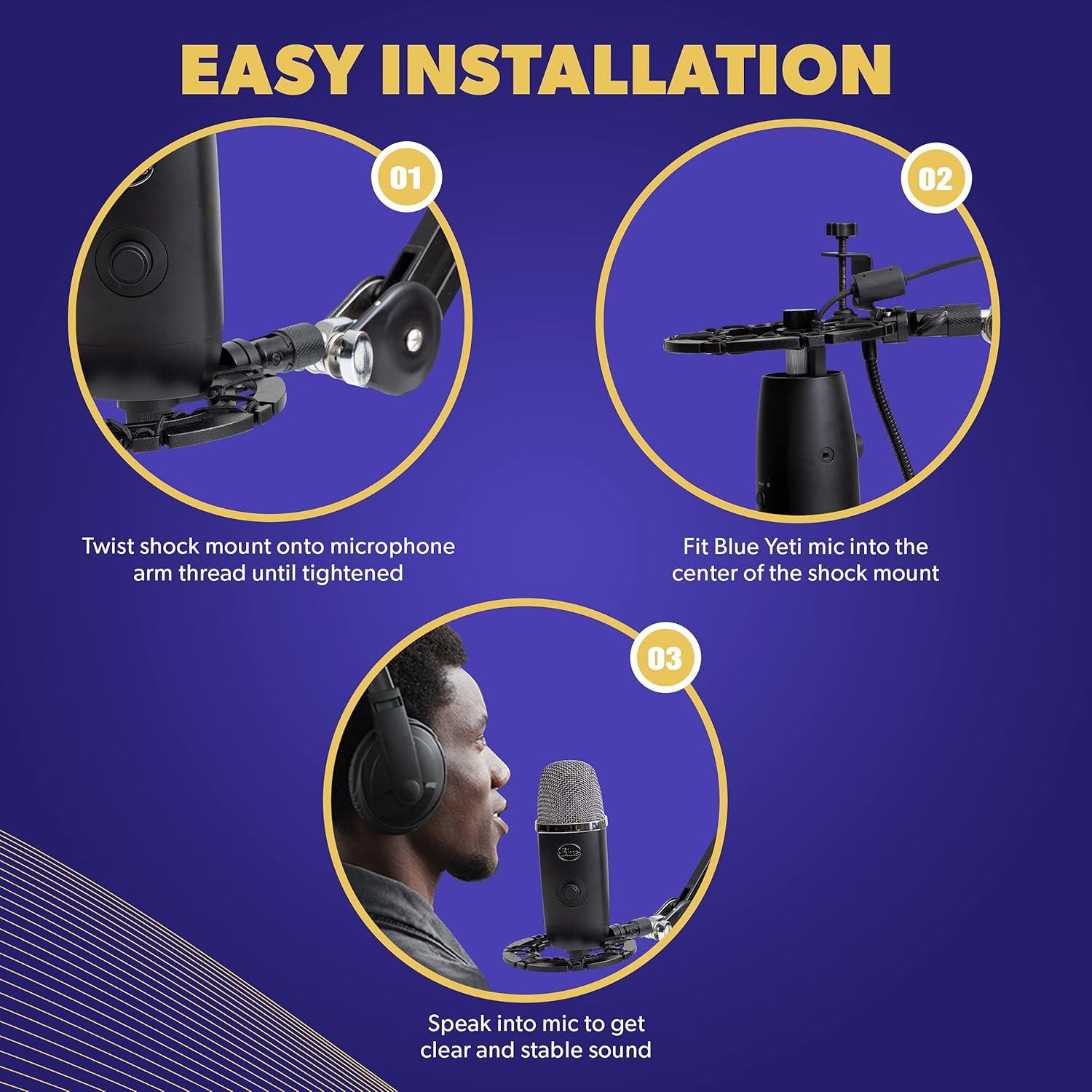 Soporte de micrófono Auphonix para Blue Yeti y Snowball