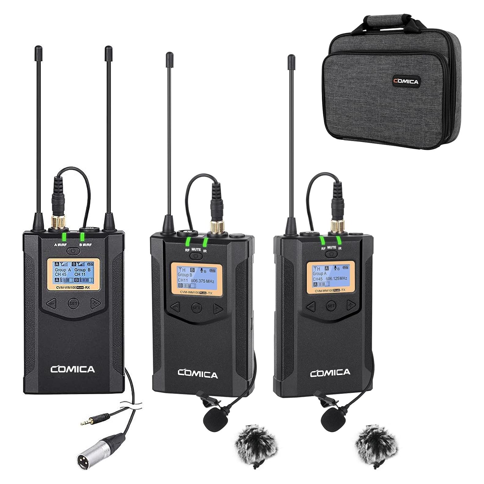 Micrófono Inalámbrico Comica CVM-WM100PLUS Doble Canal UHF