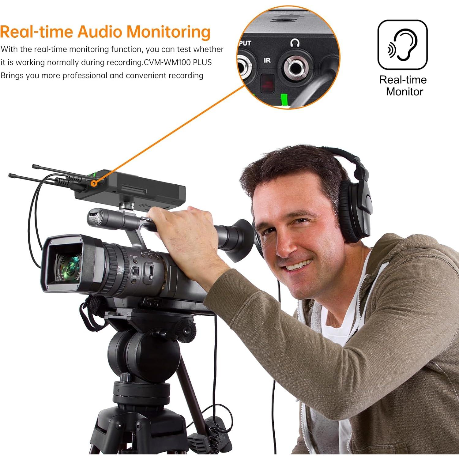 Micrófono Inalámbrico Comica CVM-WM100PLUS Doble Canal UHF