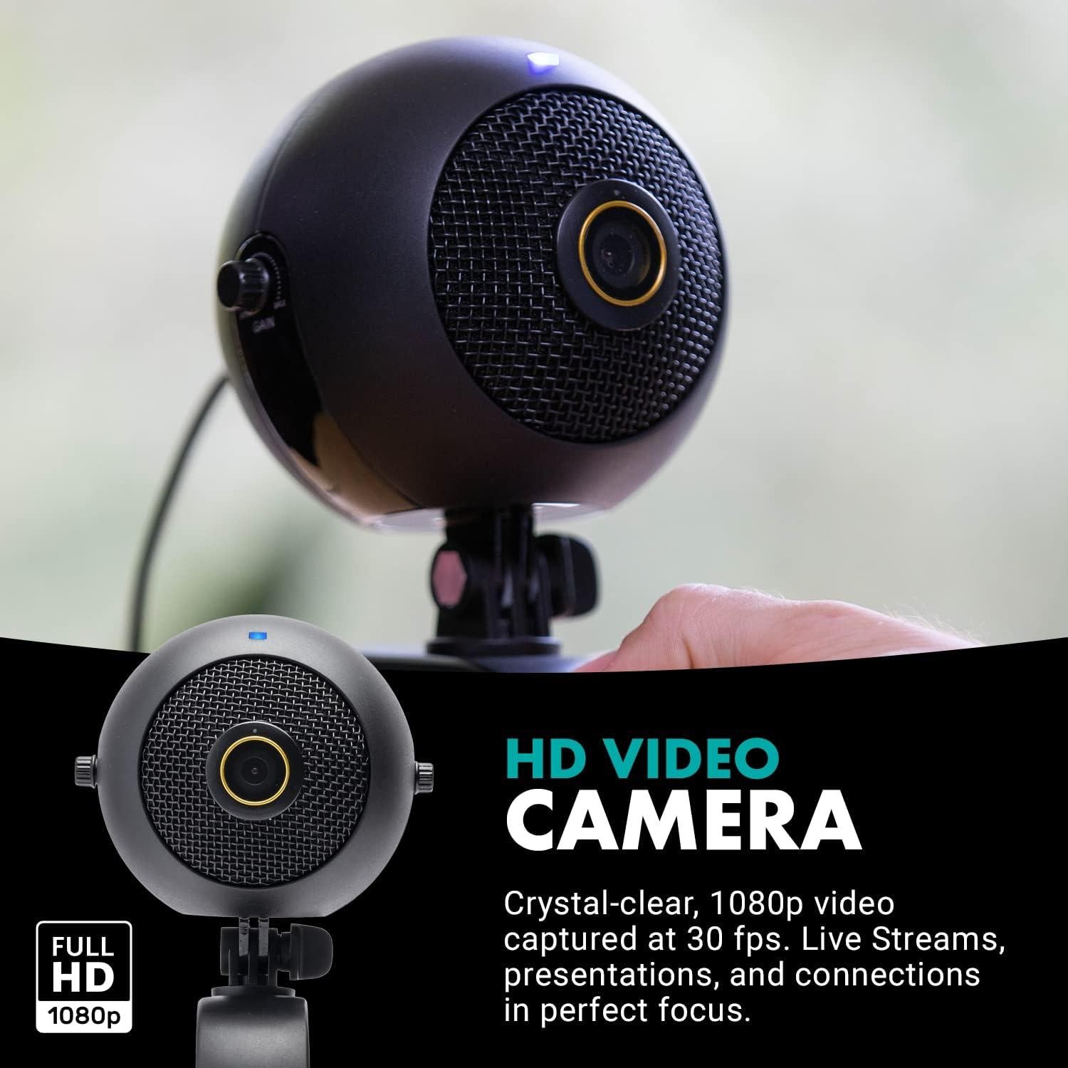 WebCam Movo WebMic-HD Negro 1080p Micrófono Profesional