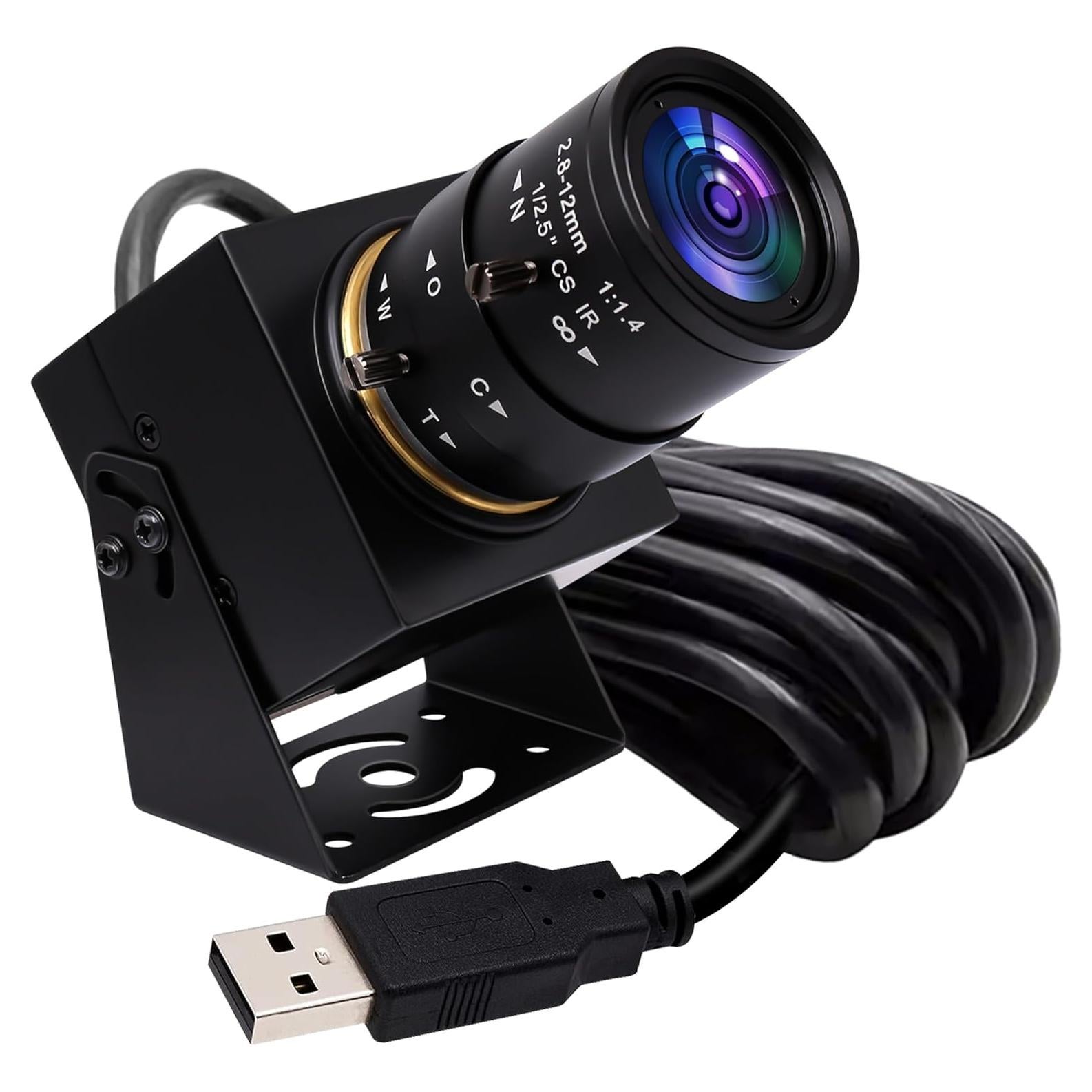 Cámara USB 4K ELP 2.8-12mm con micrófono y zoom manual