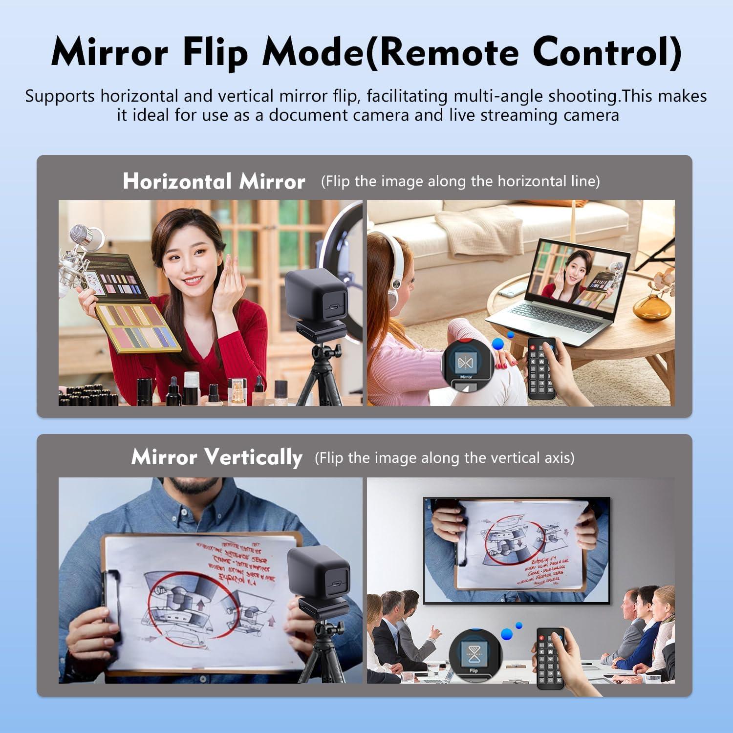 Webcam 4K TOALLIN SC100U con Control Remoto y Enfoque Automático