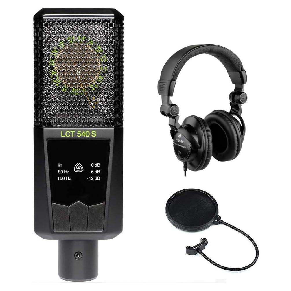 Micrófono de Condensador Cardioide Lewitt LCT 540 Subzero con Auriculares Polsen HPC-A30