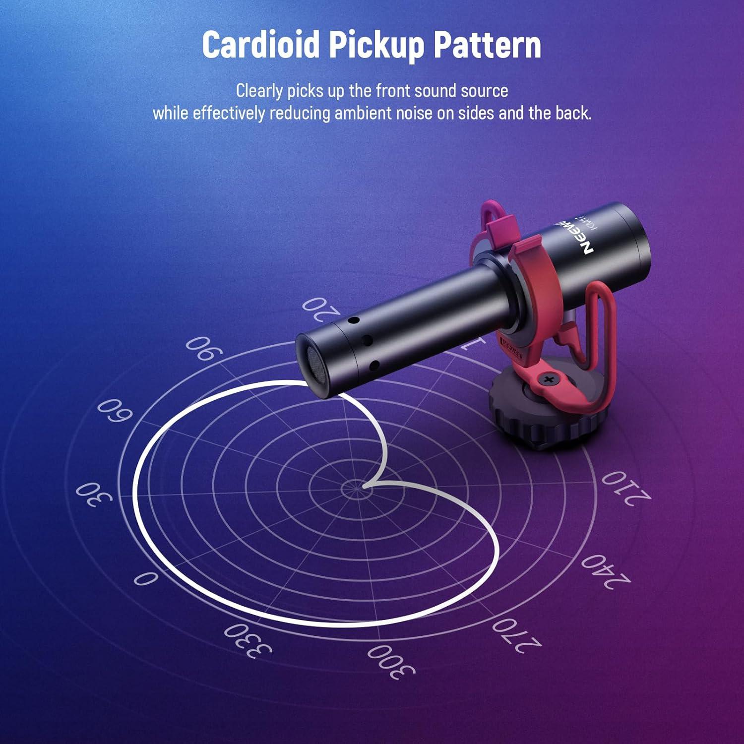 Micrófono USB C NEEWER Mini Shotgun con Reducción de Ruido