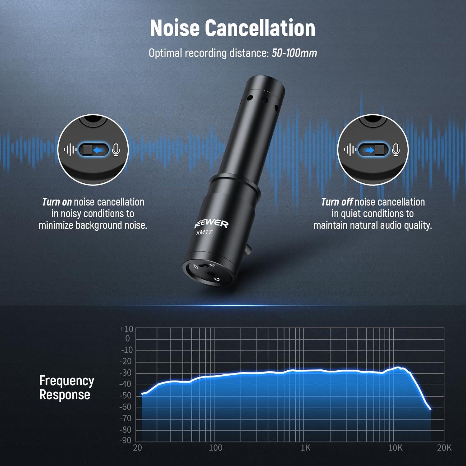 Micrófono USB C NEEWER Mini Shotgun con Reducción de Ruido