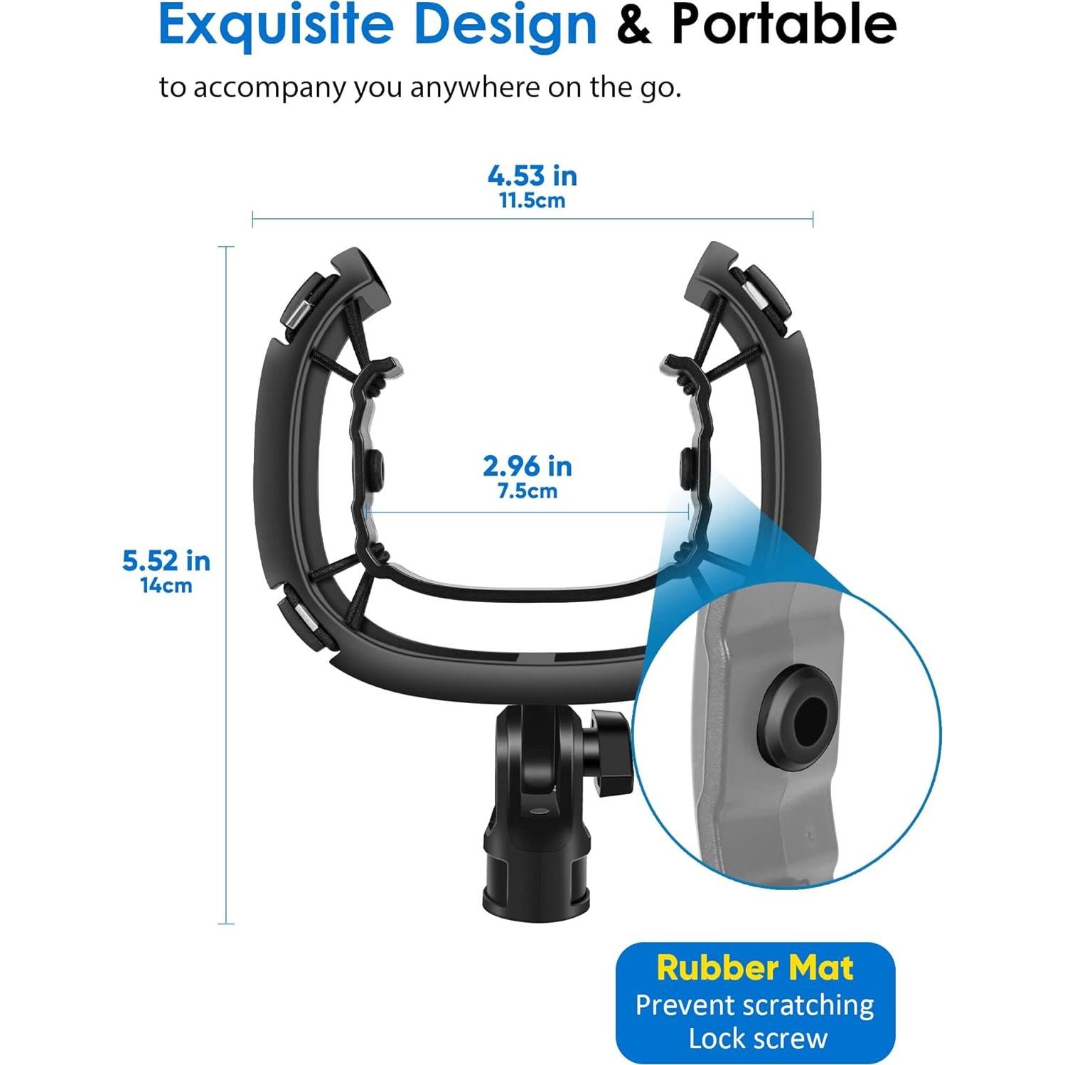 Soporte de Choque Borenbuir para Micrófono Elgato Wave:1 y Wave:3
