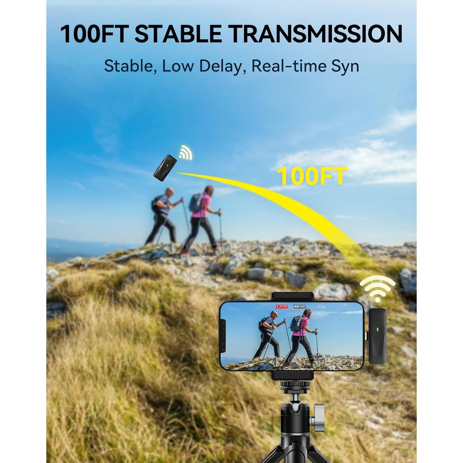 Micrófono Lavalier Inalámbrico PILSAMAS P6PRO Plus 48kHz