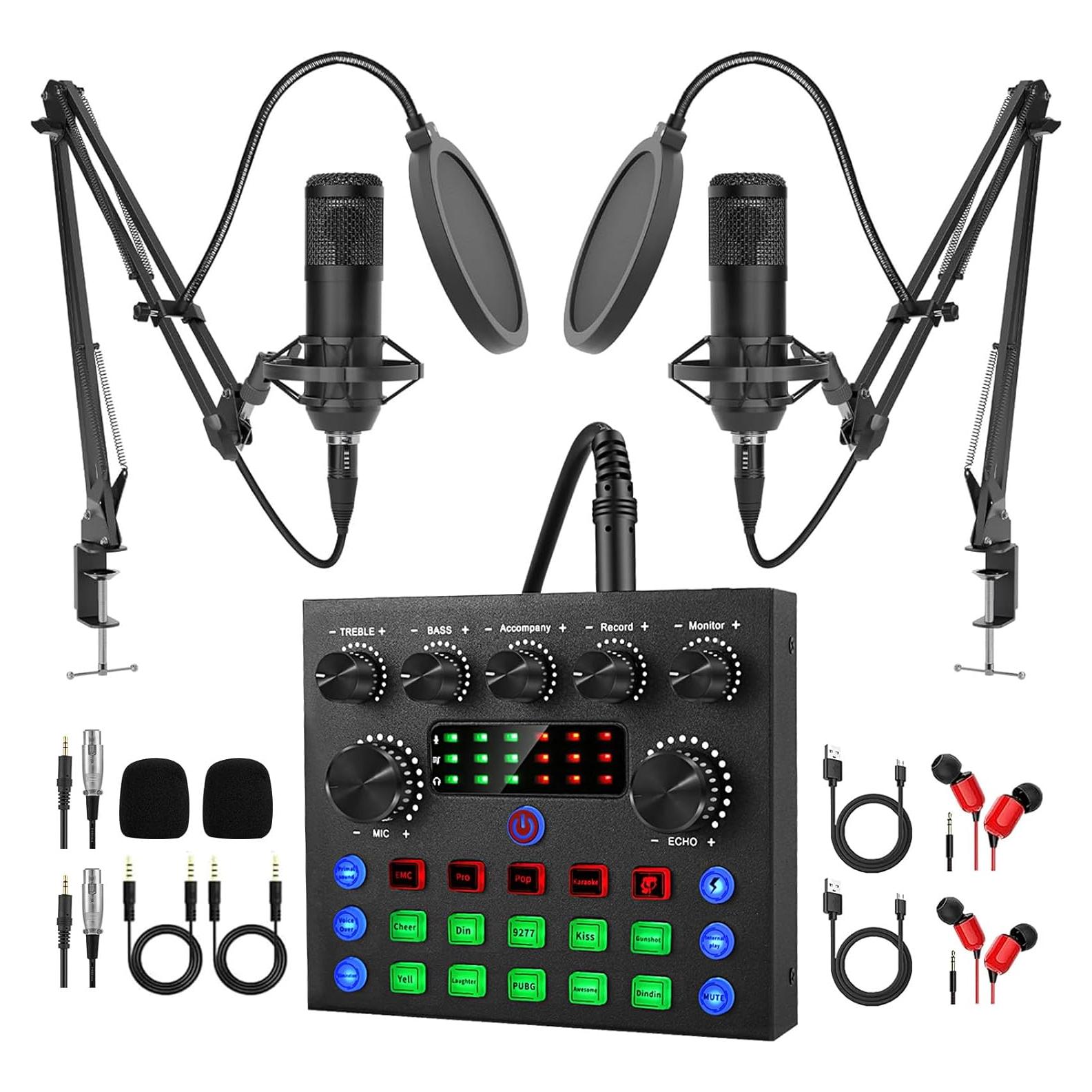 Paquete de Podcast Profesional con Micrófono y Accesorios