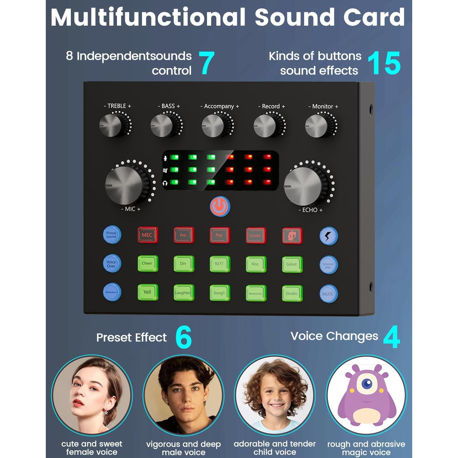 Paquete de Podcast Profesional con Micrófono y Accesorios