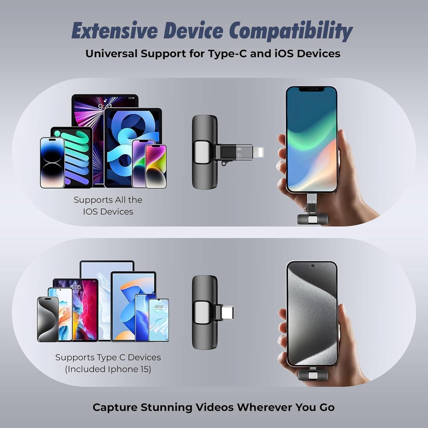 Micrófono Lavalier Inalámbrico ZypplyPro - 2 Pack con USB-C