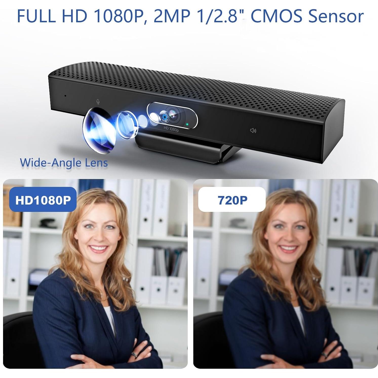 Cámara de Conferencia PolaTab Q95 Full HD 1080p con Micrófono y Altavoz