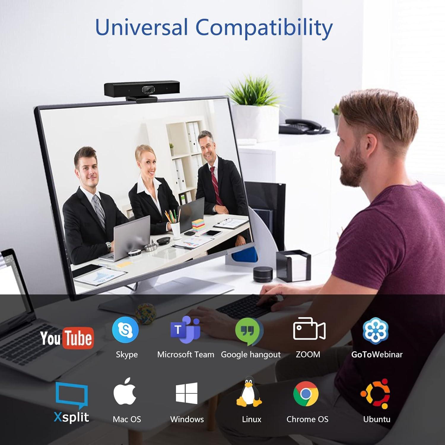 Cámara de Conferencia PolaTab Q95 Full HD 1080p con Micrófono y Altavoz