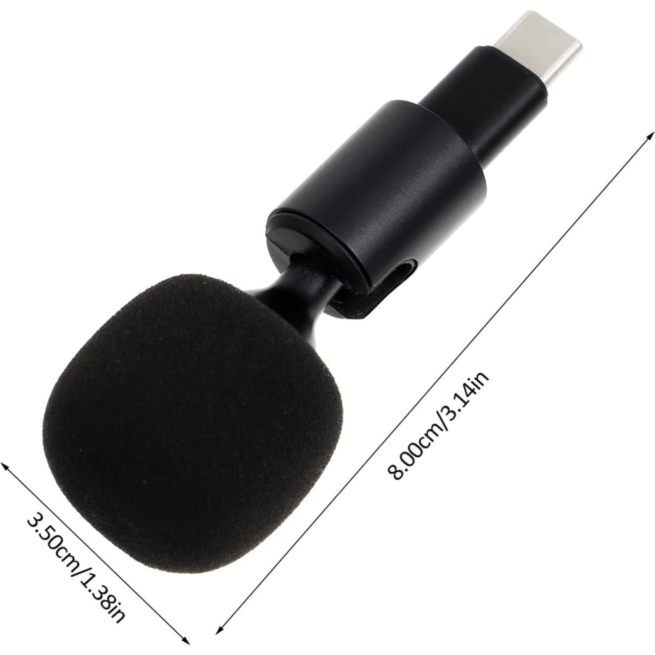 Micrófono Tipo-C Vaguelly con Cubierta de Esponja - Negro