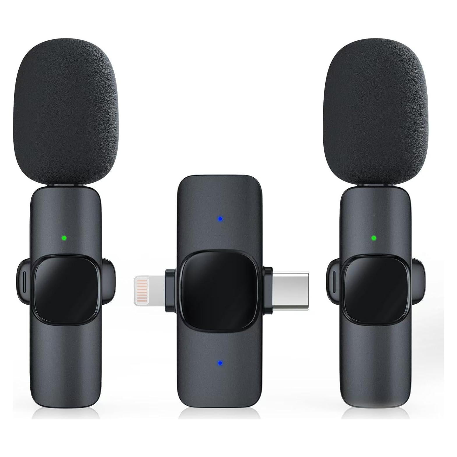 Micrófono Lavalier Inalámbrico RIKGYHA con USB-C y Lightning