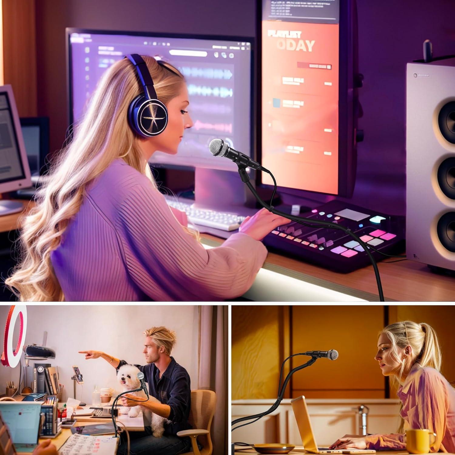 Soporte de Micrófono Prizmora 52 cm Ajustable Negro