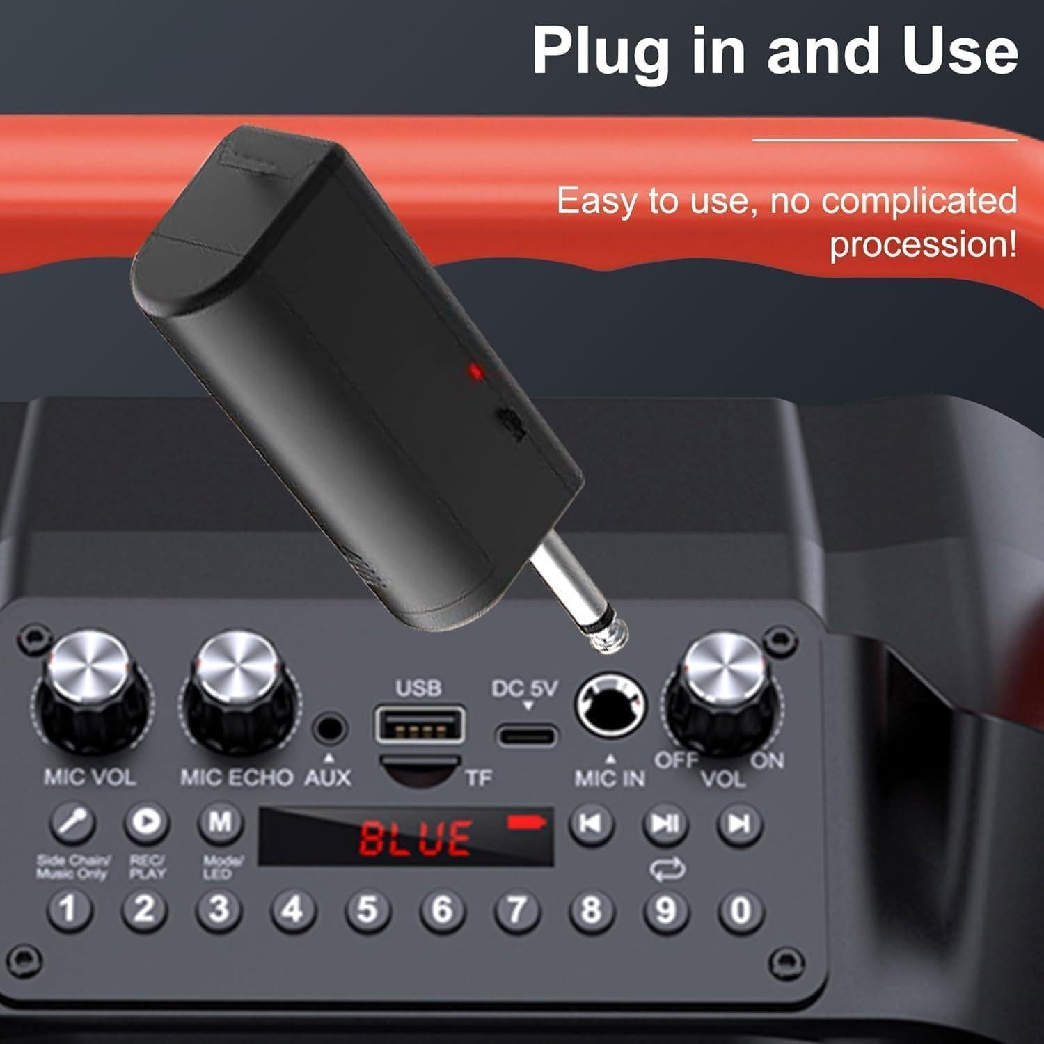 Micrófono Inalámbrico UHF Katotey Recargable para Karaoke