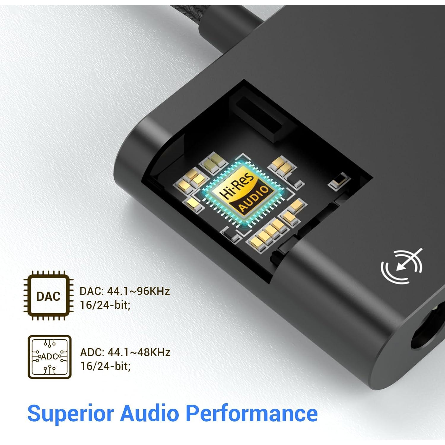 Adaptador Cubilux USB C a 3.5mm para Grabación y Monitoreo