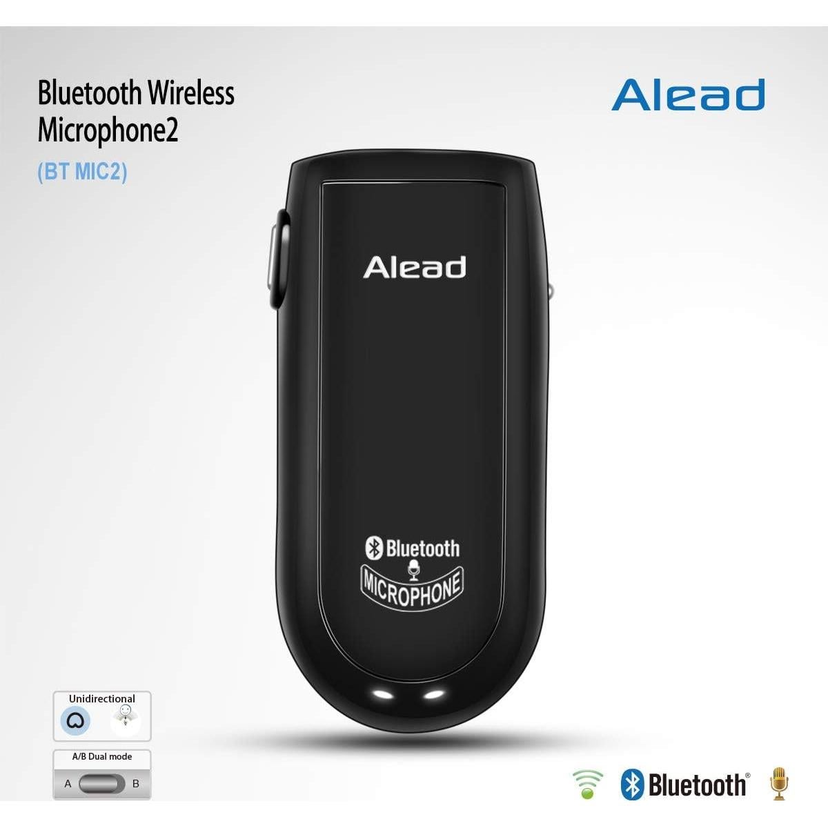 Micrófono Bluetooth Alead Nolan MIC2, Largo Alcance, 6h Batería