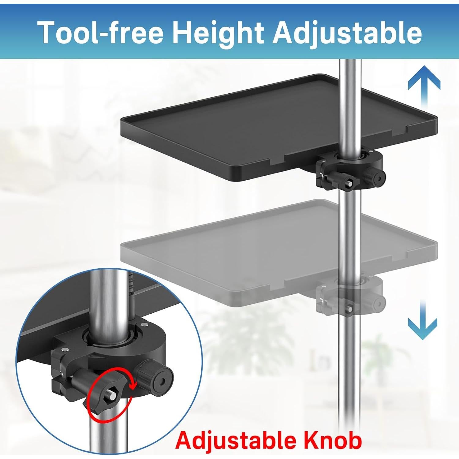 Bandeja Soporte Micrófono Universal con Soporte Teléfono 16.5x22cm