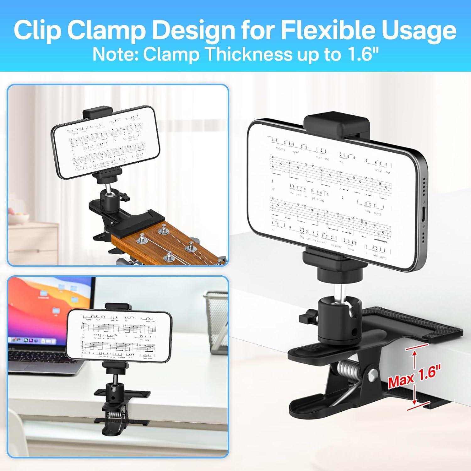 Bandeja Soporte Micrófono Universal con Soporte Teléfono 16.5x22cm