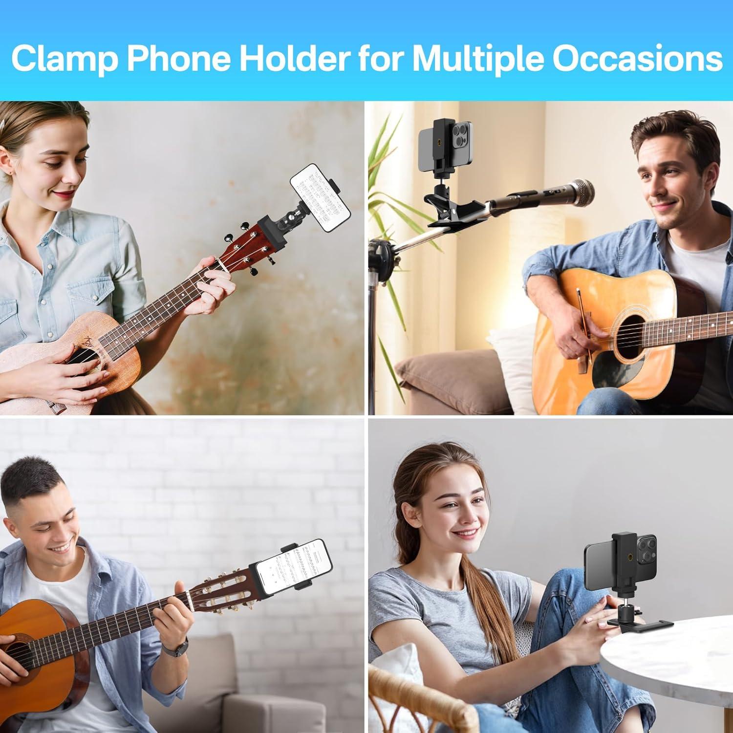 Bandeja Soporte Micrófono Universal con Soporte Teléfono 16.5x22cm