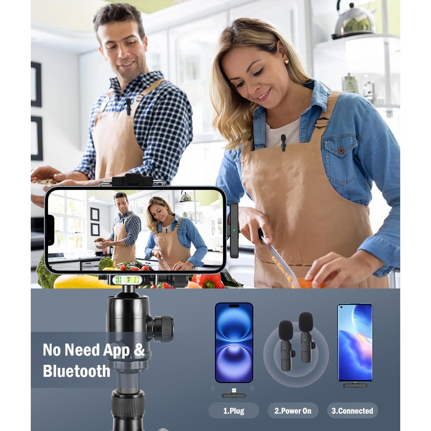 Micrófono Lavalier Inalámbrico Wedaniya WM840 para iPhone y Android