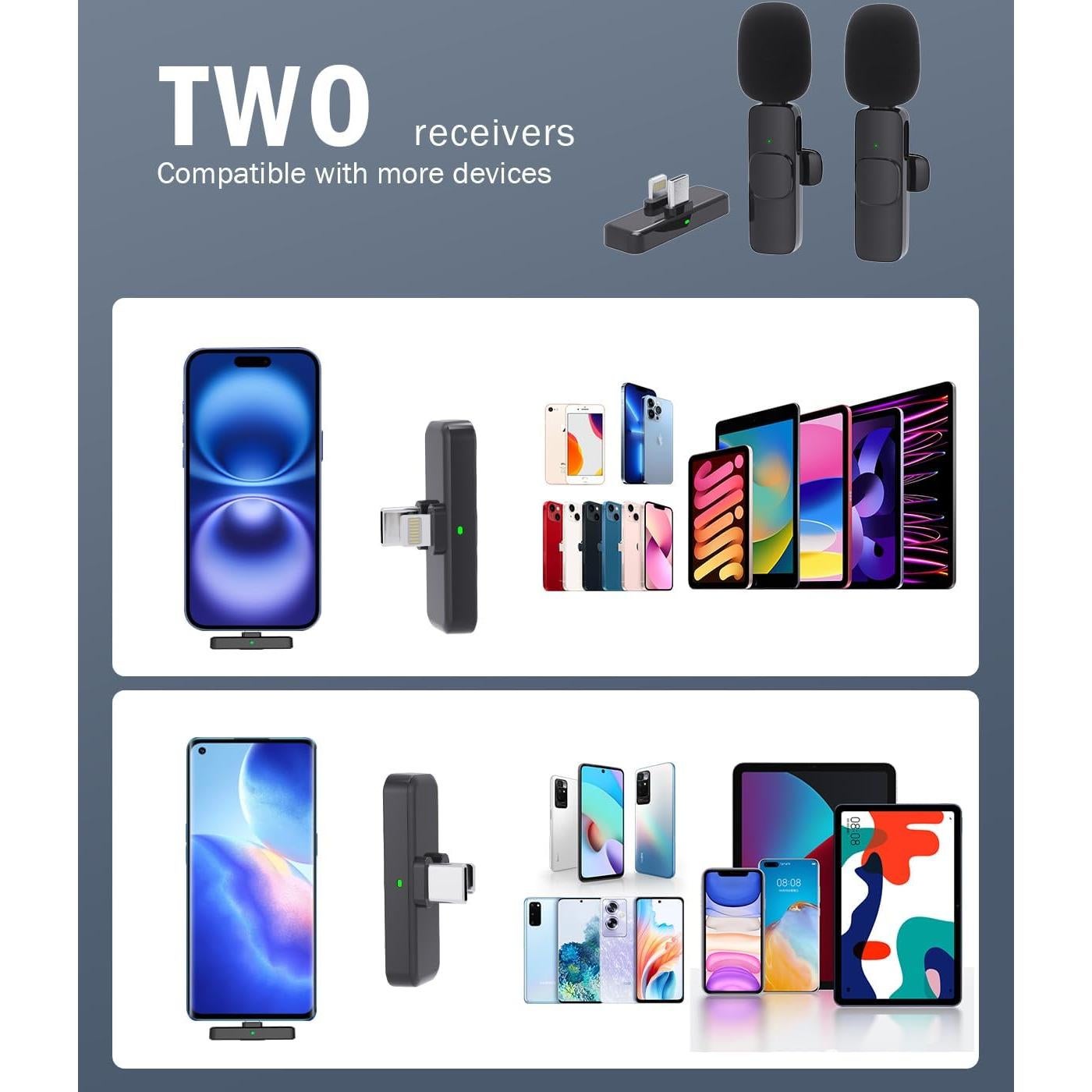 Micrófono Lavalier Inalámbrico Wedaniya WM840 para iPhone y Android