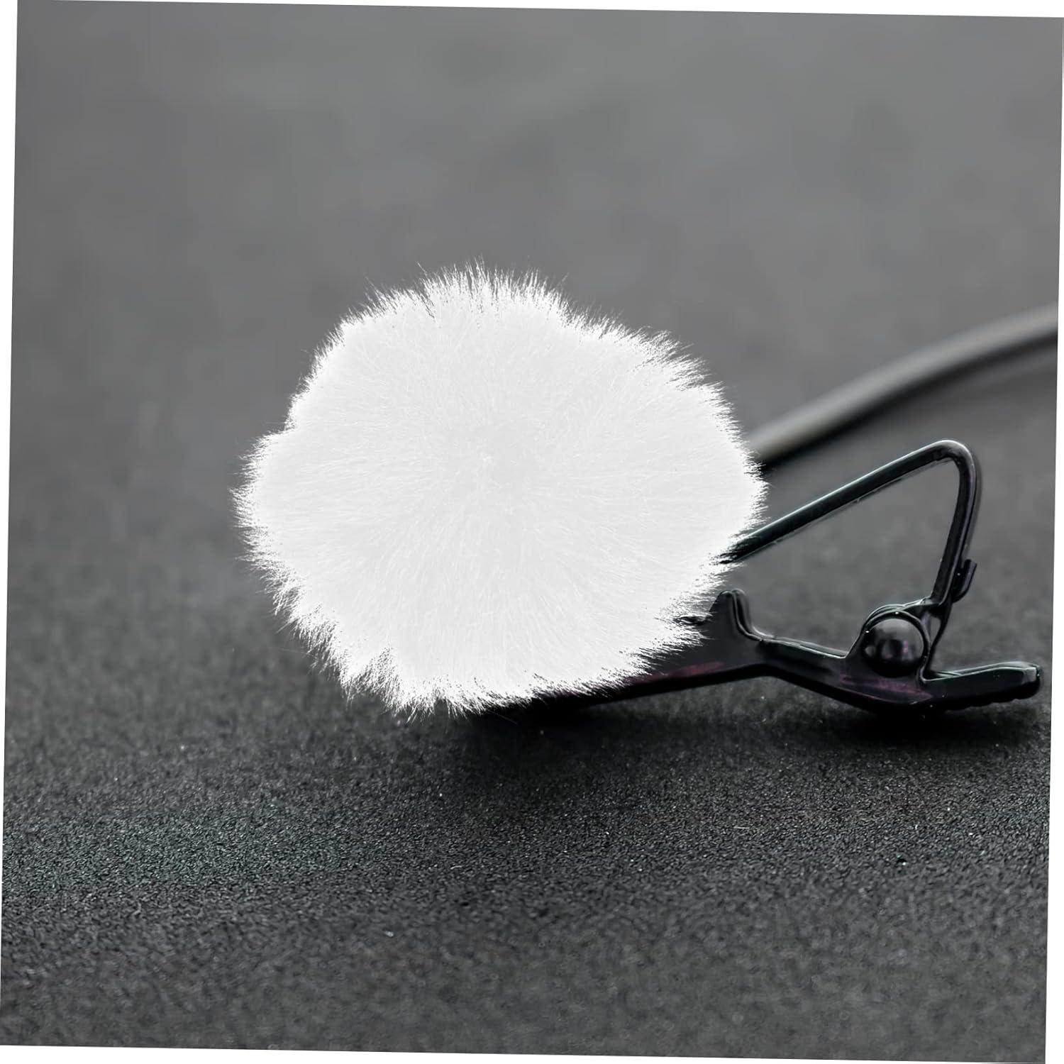 SUPVOX 24pcs Microphone Cover Windproof Fur Filter for Outdoor Use Reduces Wind Noise Compatible Lavalier and Handheld Mics and Colors Included