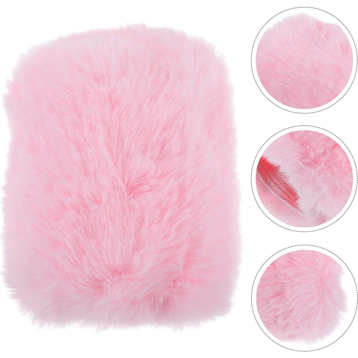 Cubierta de Micrófono de Peluche Rosa 2pcs Aislante para Viento