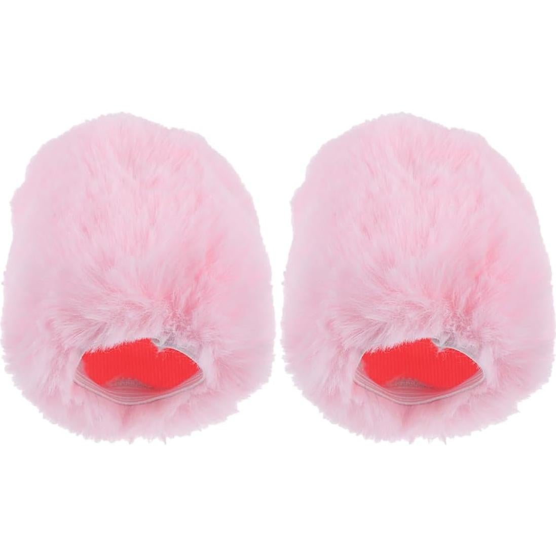 Cubierta de Micrófono de Peluche Rosa 2pcs Aislante para Viento