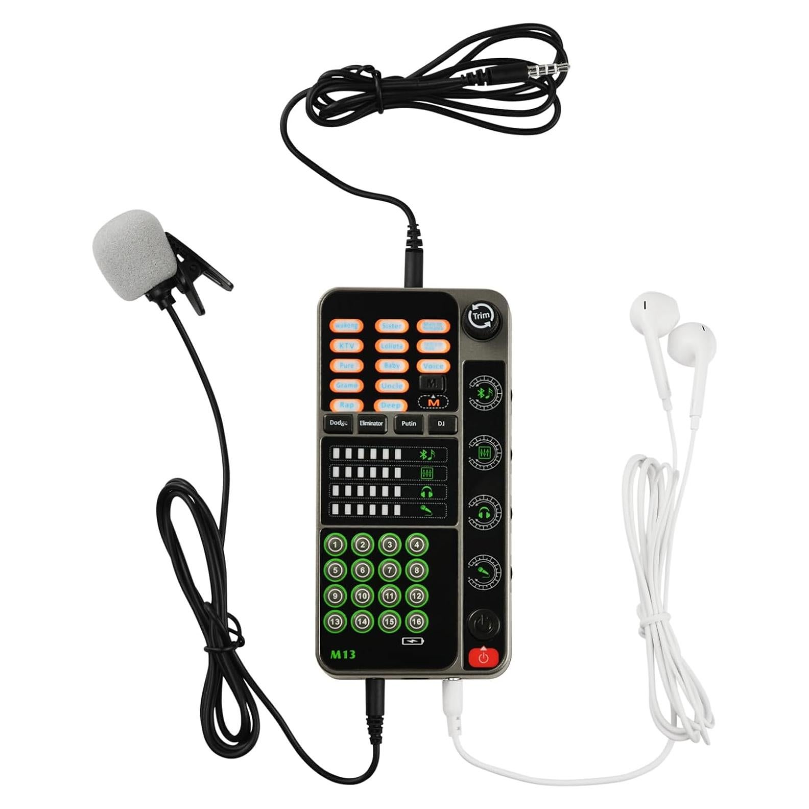 Cambiador de Voz Portátil Flylin con 16 Efectos de Sonido