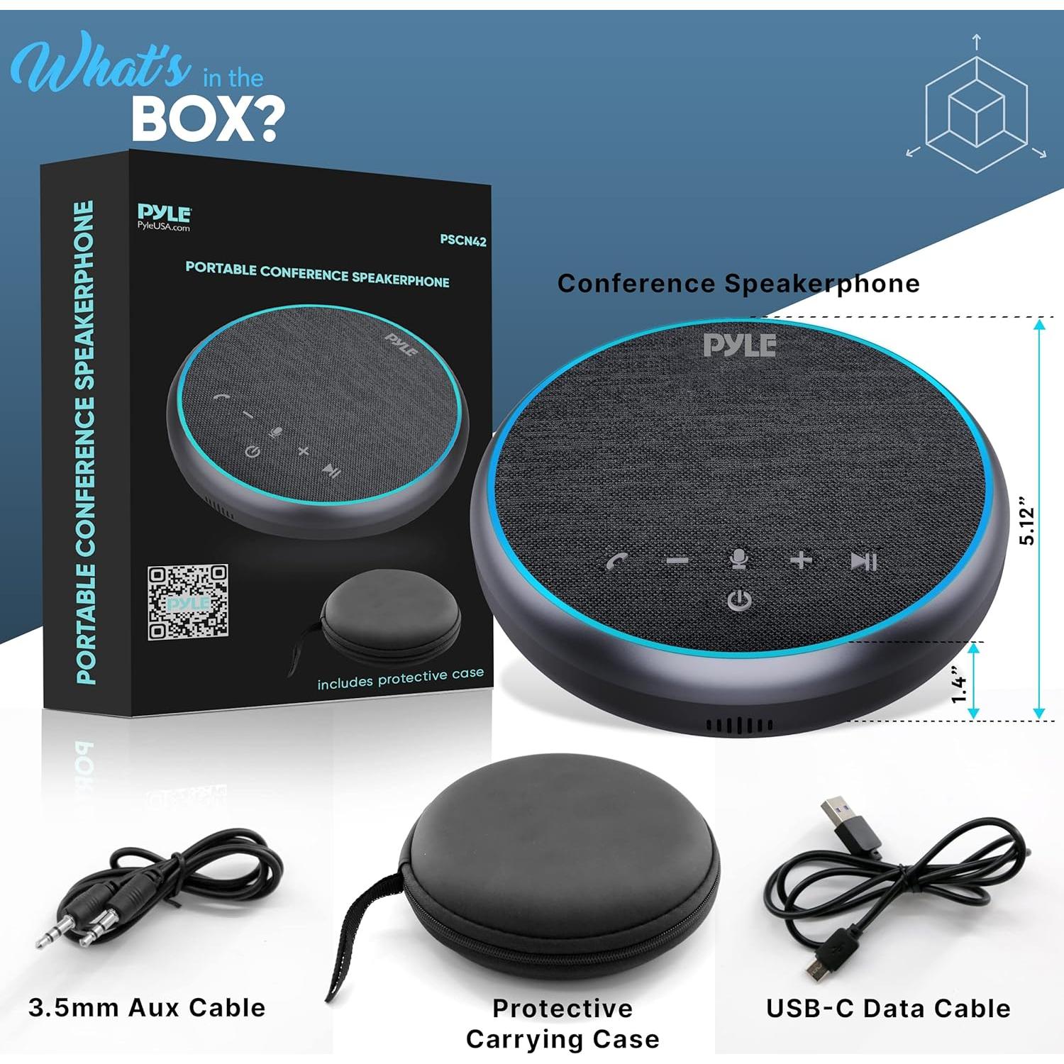 Altavoz de Conferencia Pyle PSCN42 Bluetooth 5.1 con USB-C