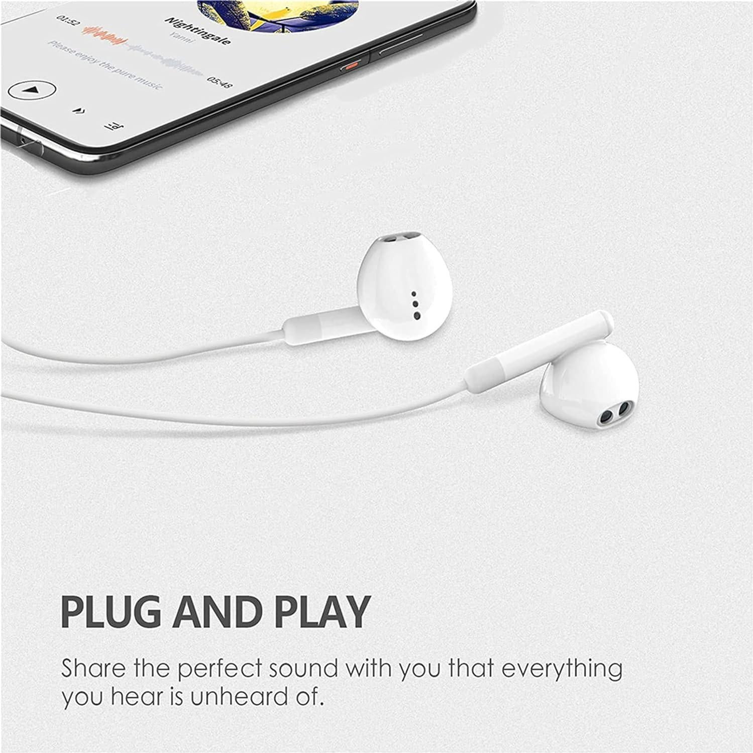 Auriculares USB C YouthCity HiFi Estéreo con Micrófono - 2 Paquetes