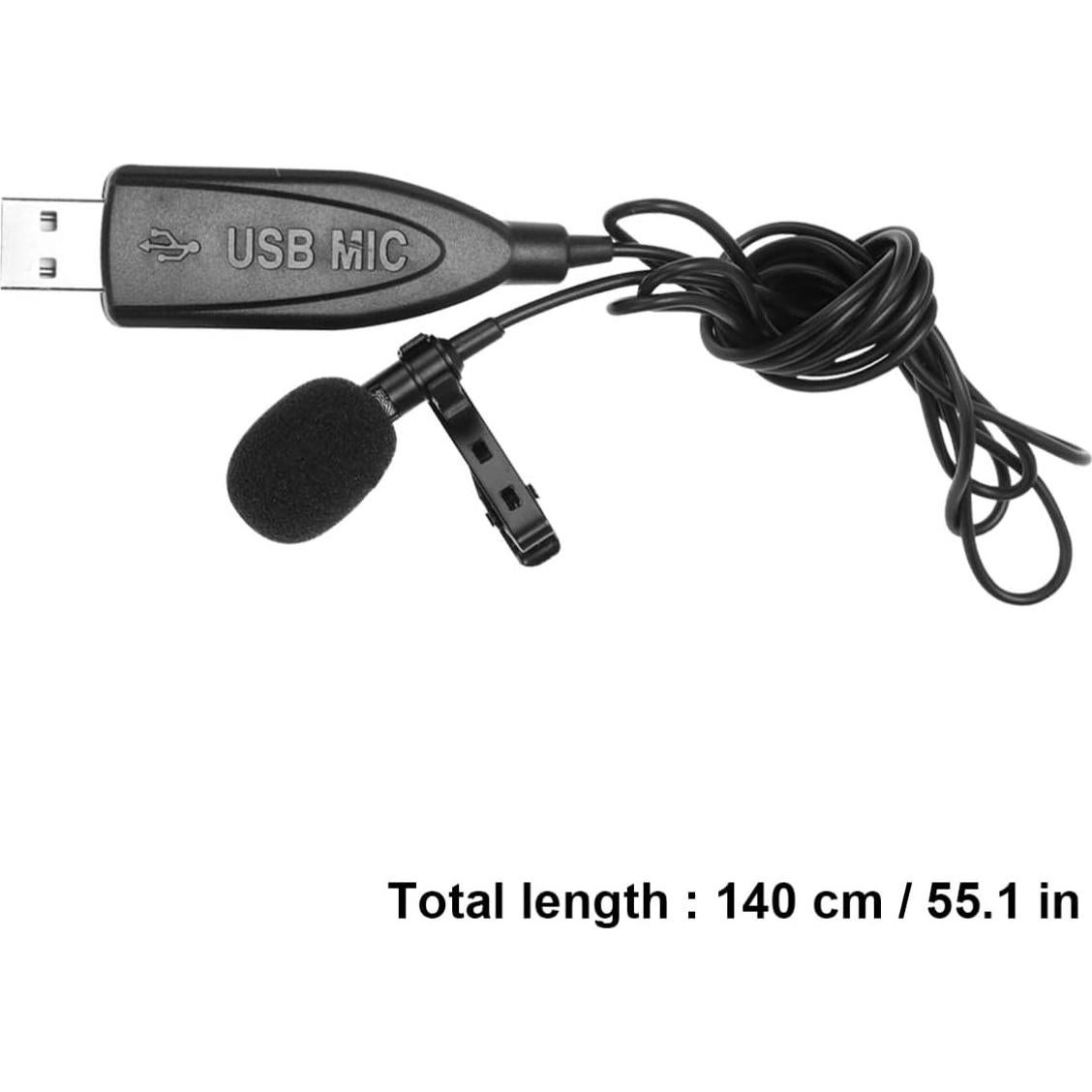 Micrófono Portátil Kisangel USB Mini Negro para Computadora