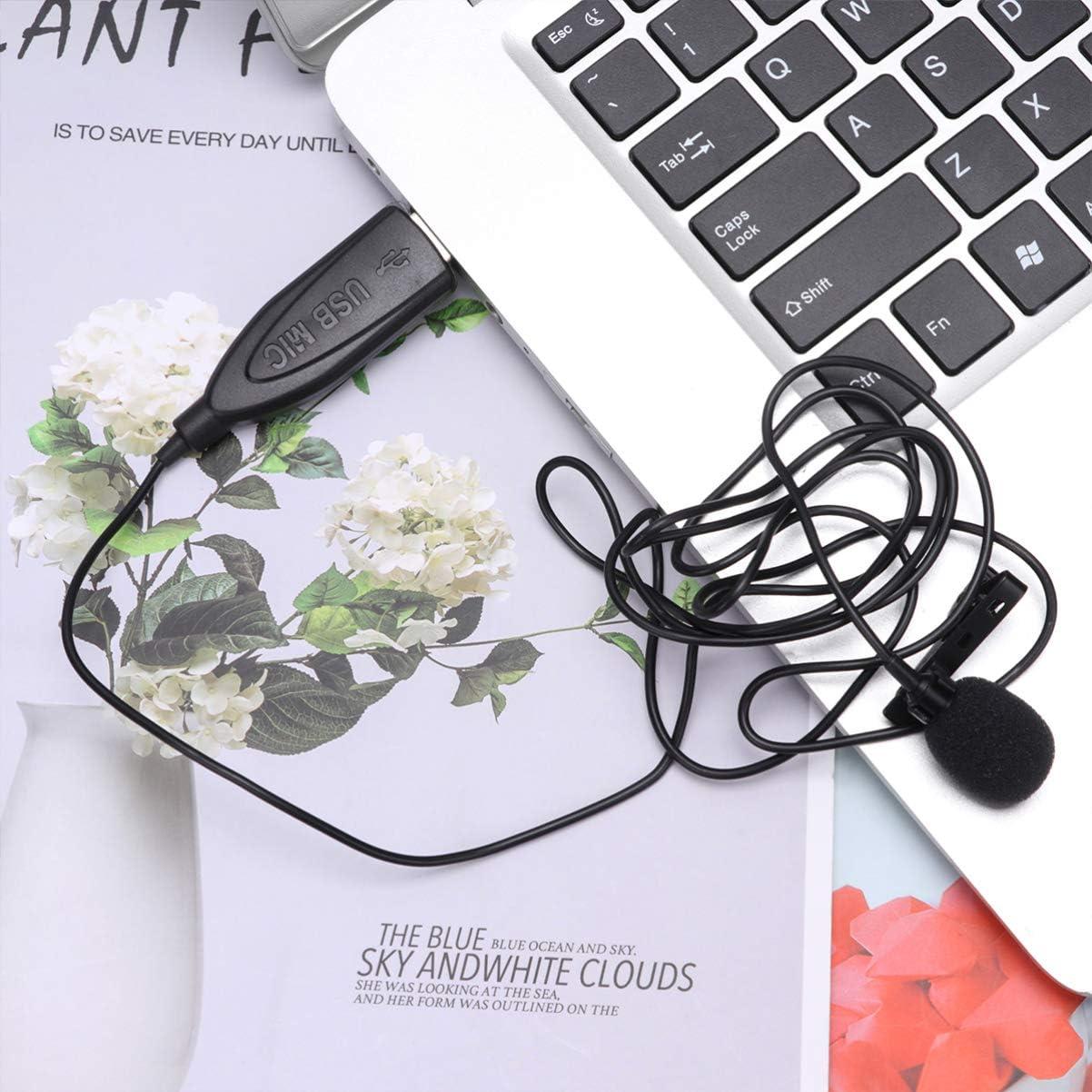 Micrófono Portátil Kisangel USB Mini Negro para Computadora