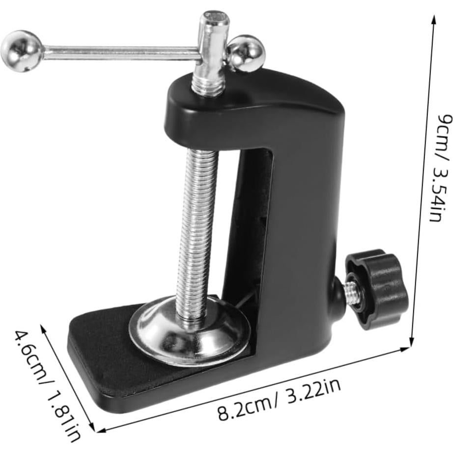 2 Abrazaderas de Mesa Ajustables Soporte Micrófono Negro