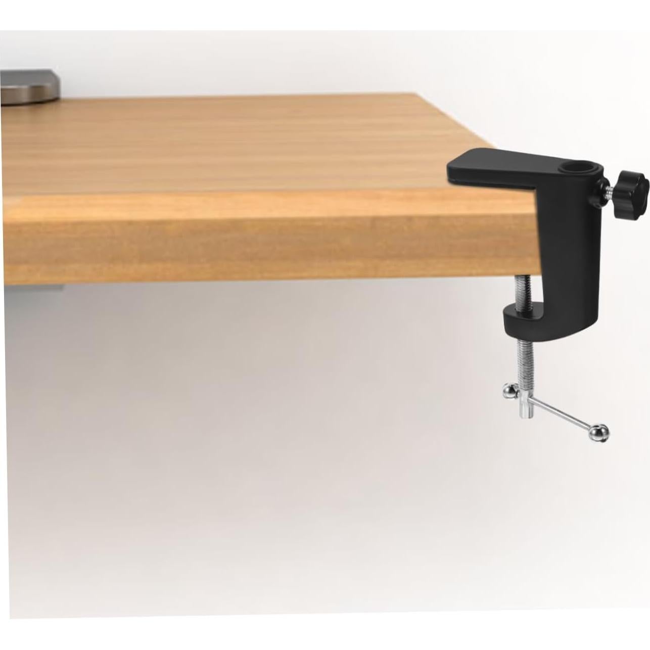 2 Abrazaderas de Mesa Ajustables Soporte Micrófono Negro