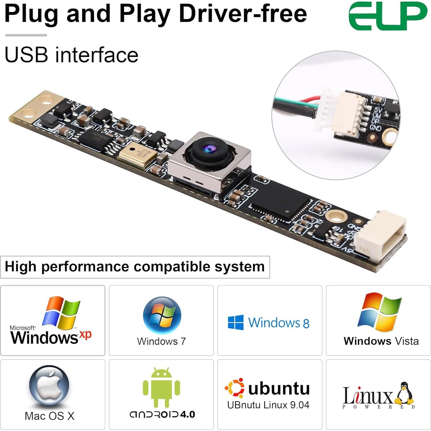 Cámara USB 16MP IEights con Enfoque Automático y Micrófono