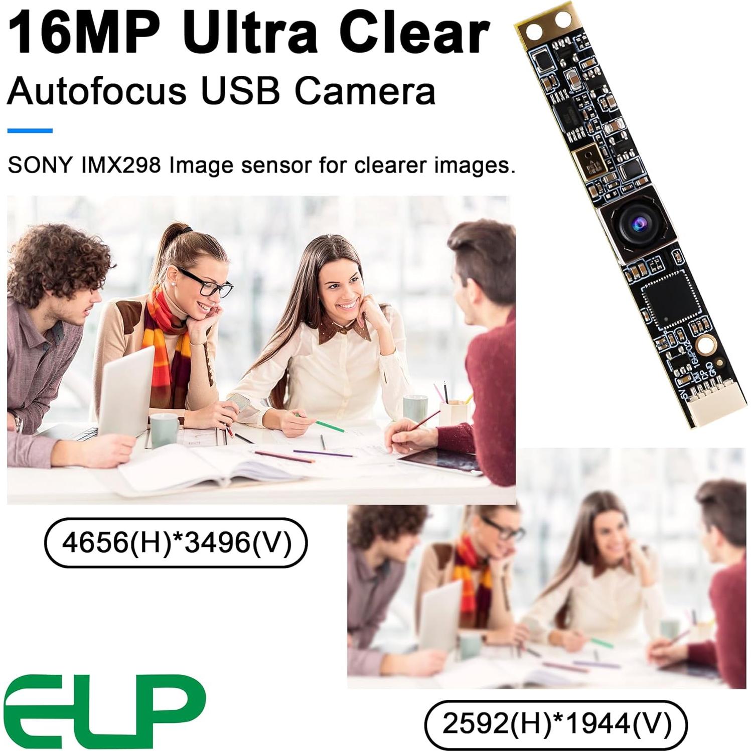 Cámara USB 16MP IEights con Enfoque Automático y Micrófono