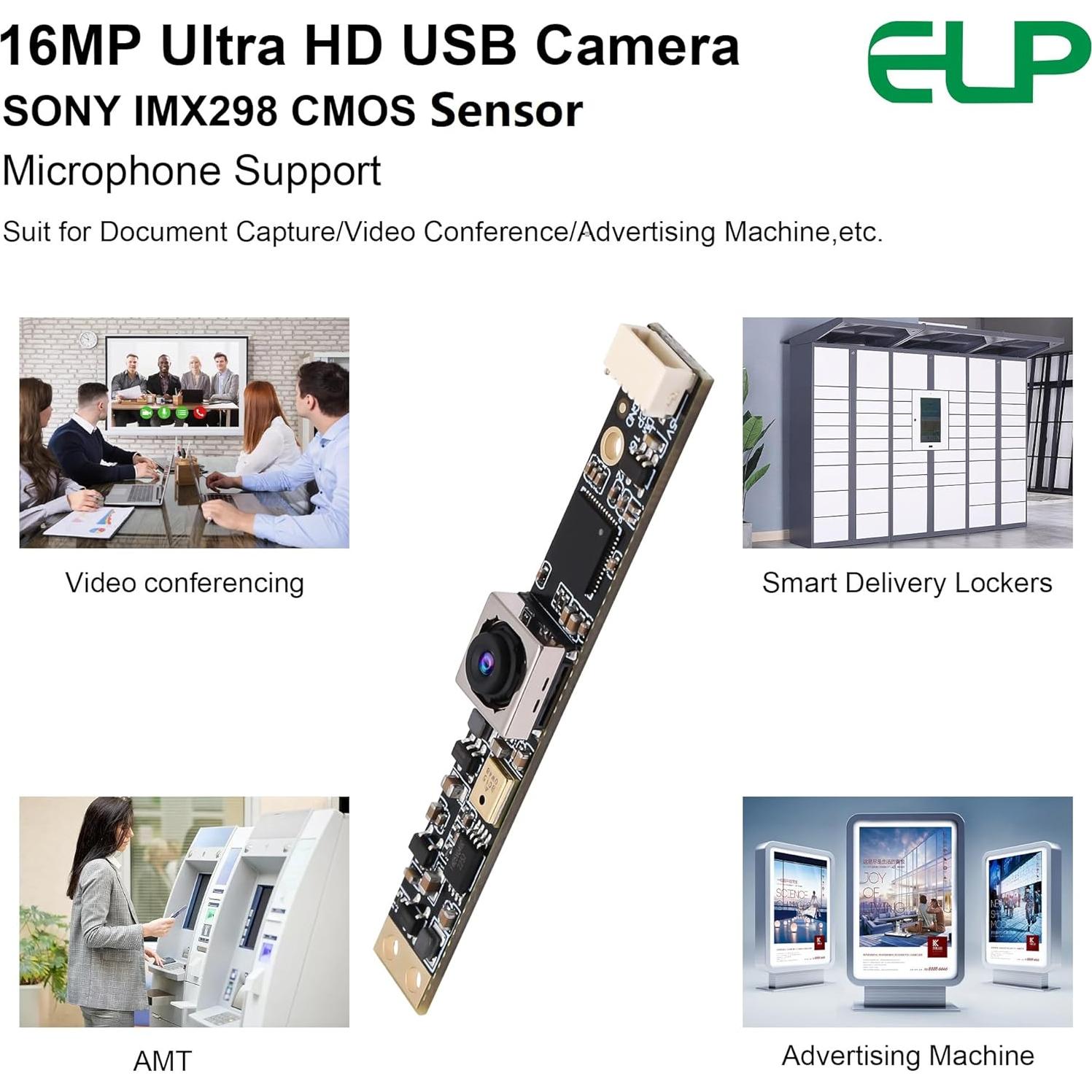 Cámara USB 16MP IEights con Enfoque Automático y Micrófono