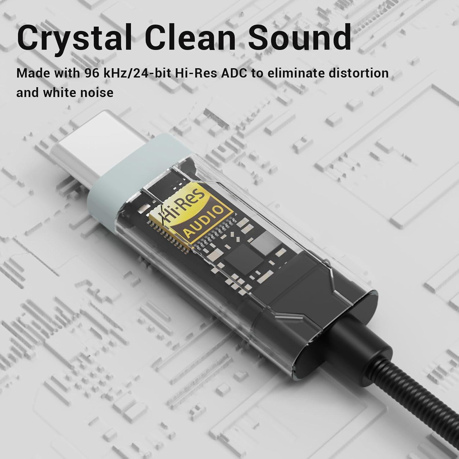 Micrófono Gooseneck USB C Cubilux - Alta Sensibilidad, 30.48 cm