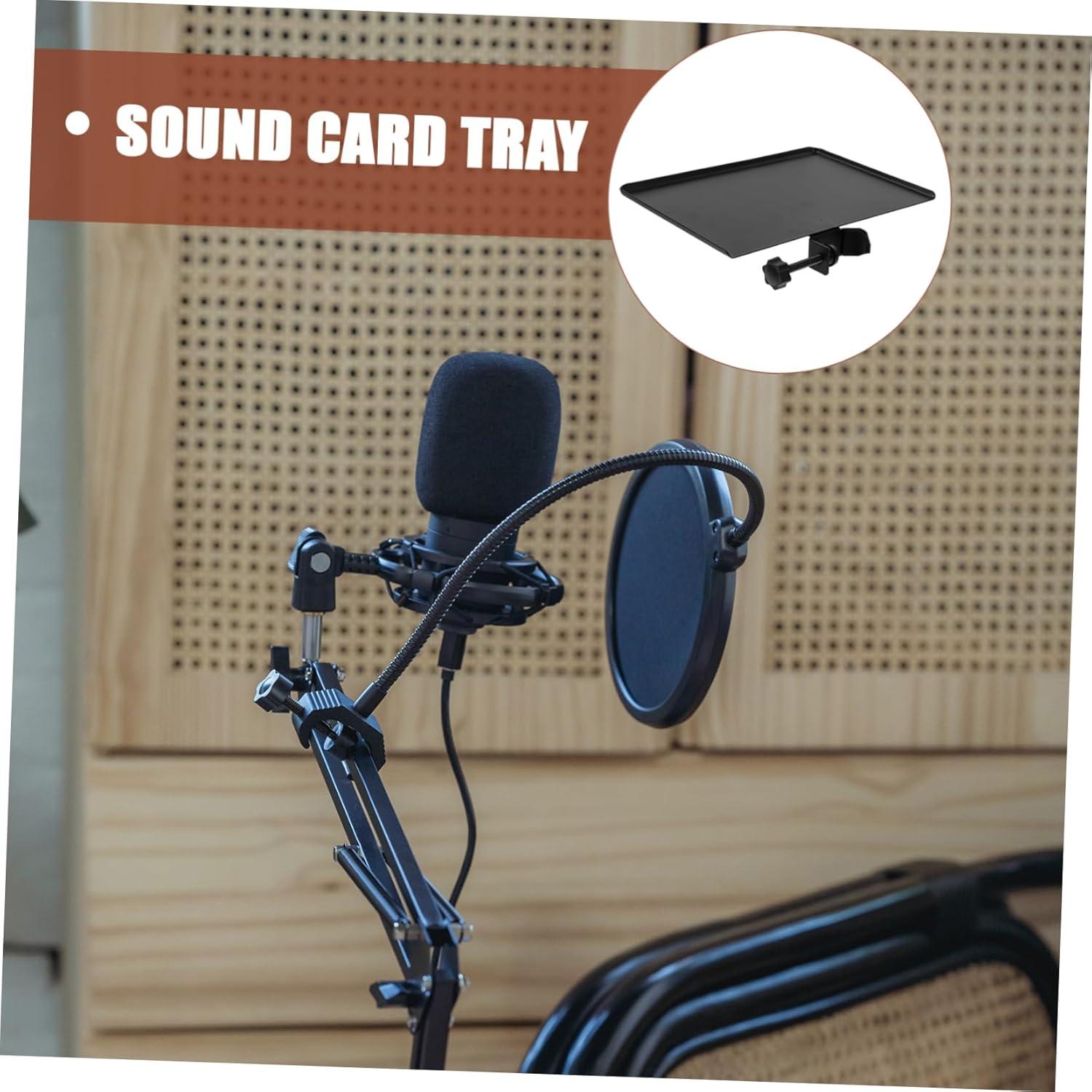 Bandeja de Sonido para Micrófono Vanzack Plástico Negro 20x14cm