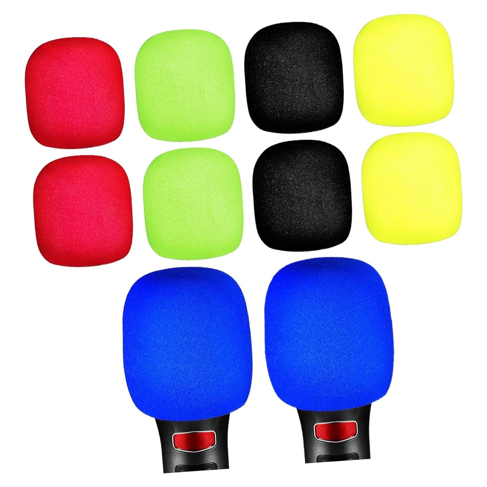 DECHOUS 10 Fundas de Micrófono Espuma Gruesa Multicolor