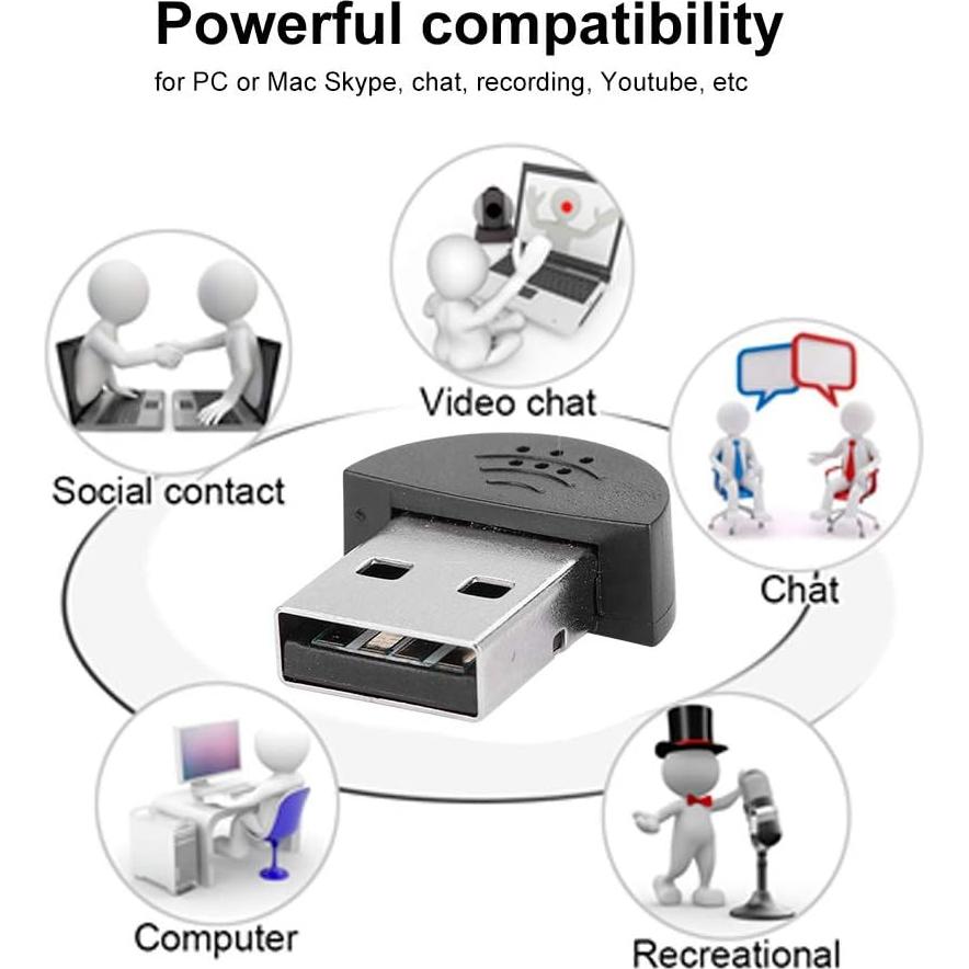 Micrófono USB Mini Hakeeta para PC y Laptop - Omnidireccional